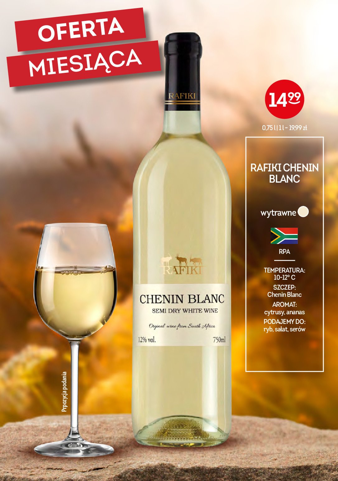 Wino Rafiki chenin blanc promocja