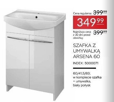 Szafka z umywalką ARSENA 60 promocja w Abra Meble