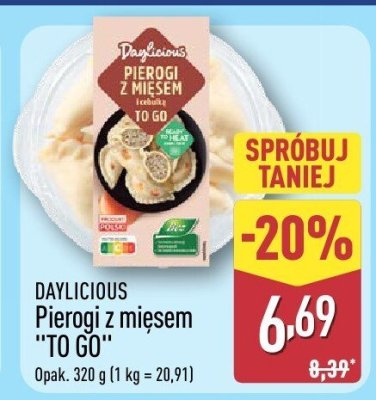 Pierogi z mięsem "TO GO" promocja w Aldi