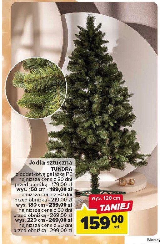 Jod艂a sztuczna tundra 180 cm promocja