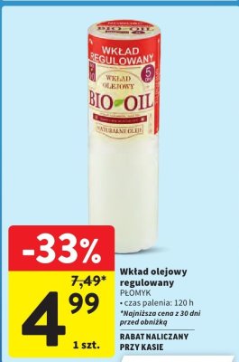 Wkład olejowy regulowany BIO-OIL  promocja w Intermarche
