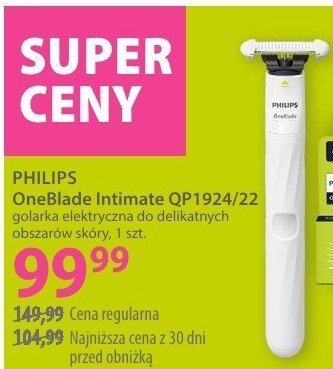 Golarka PHILIPS OneBlade Intimate QP1924/22 promocja w Hebe