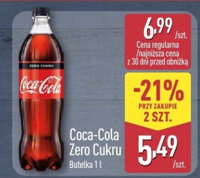 Napój gazowany Zero Cukru 1 l promocja w Aldi