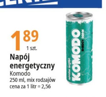 Nap贸j mro藕ne mojito Komodo energy drink promocja