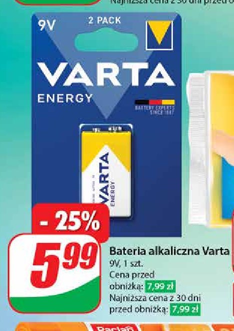 Baterie 9v Varta longlife promocja w Dino