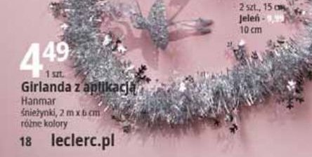 Girlanda z aplikacj膮 gwiazdki 2 x 6 cm Hanmar promocja