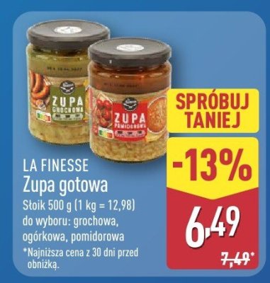 Zupa gotowa La Finesse ogórkowa promocja w Aldi