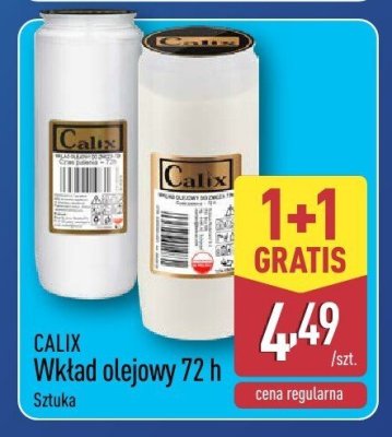 Wkład olejowy 72 h CALIX promocja w Aldi