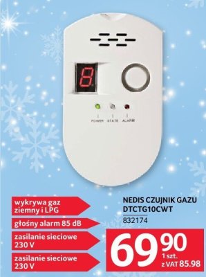 Nedis Czujnik Gazu DTCTG10CWT promocja w Selgros