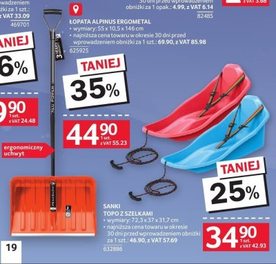 Sanki TOPO 2 SZKLKAMI promocja w Selgros