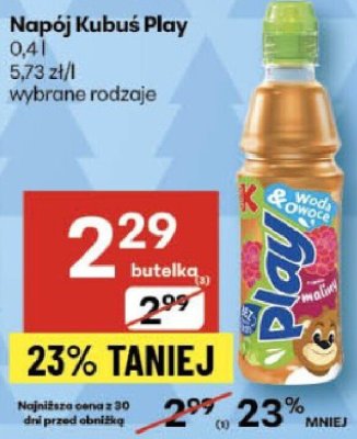 Napój Kubuś Play 0,4l promocja w Delikatesy Centrum