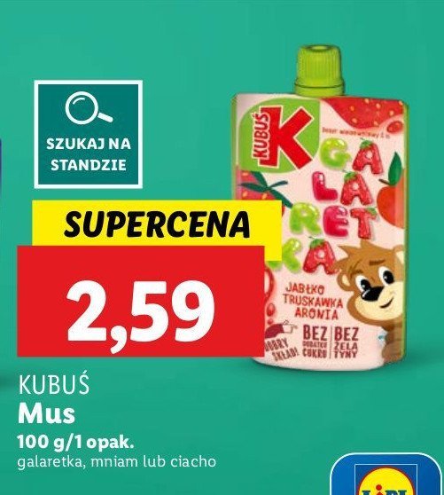 Galaretka jabłko-truskawka-aronia Kubuś galaretka promocja