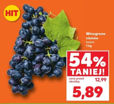 Winogrona ciemne luzem promocja w Kaufland