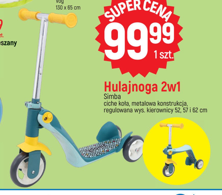 Hulajnoga 2 w 1 Simba promocja