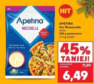 Ser Mozzarella APETINA Ser Mozzarella tarta promocja w Kaufland