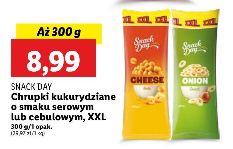 Chrupki cebulowe Snack day promocja