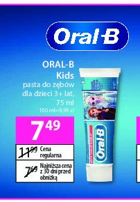 Pasta do zębów frozen Oral-b junior promocja