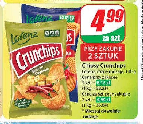 Chipsy cheese cayenne Crunchips promocja