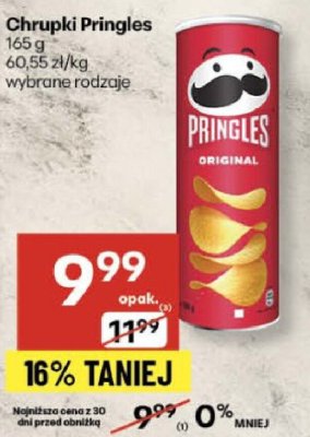 Chipsy Pringles Original promocja w Delikatesy Centrum