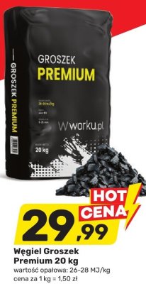 Węgiel Groszek Premium 20 kg promocja w Bricomarche