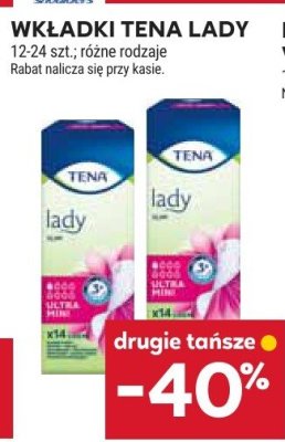 Wkładki Tena Lady promocja w Stokrotka