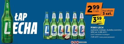 Piwo Lech wybrane rodzaje, butelka zwrotna promocja w ABC