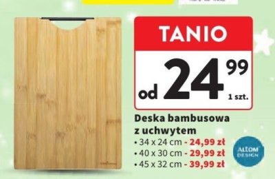 Deska bambusowa z uchwytem promocja w Intermarche