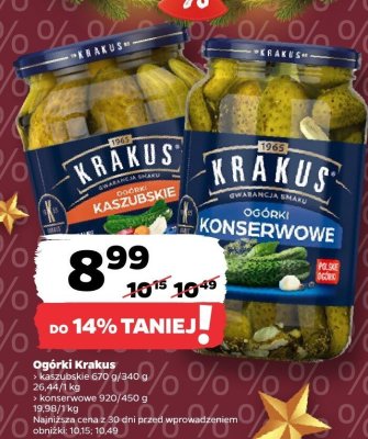 Ogórki konserwowe  promocja w Netto