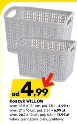 Koszyk plastikowy 30 x 20 x 11.1 cm promocja w Bricomarche