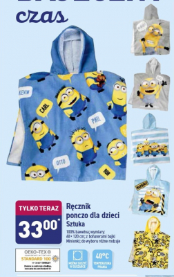 R臋cznik ponczo dla dzieci 60 x 120 cm minionki promocja
