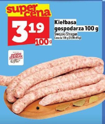 Kiełbasa gospodarza Szwajcar Stragam promocja w TOPAZ