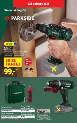 Akumulatorowa wiertarkowkrętarka udarowa 20 V promocja w Lidl