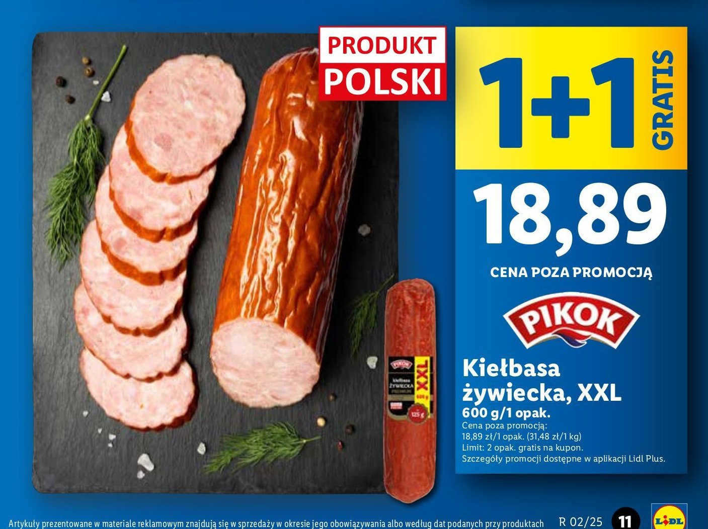 Kiełbasa żywiecka premium xxl Pikok premium promocja