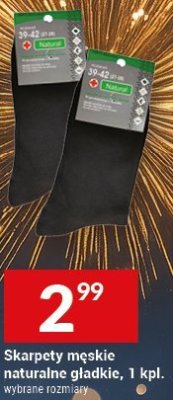 Skarpety męskie naturalne gładkie, 1 kpl. promocja w Twój Market
