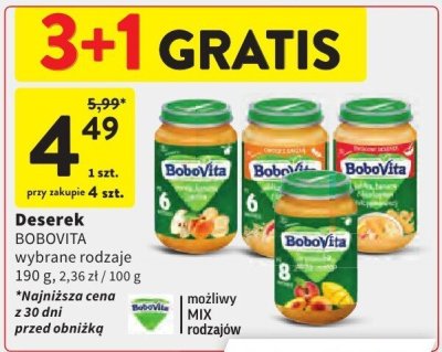 Deserek BOBOVITA wybrane rodzaje promocja w Intermarche