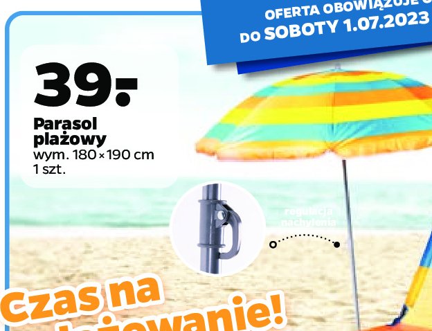 Parasol plażowy 180 x 190 cm promocja