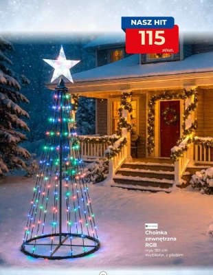 Choinka zewnętrzna RGB promocja w PSB Mrówka