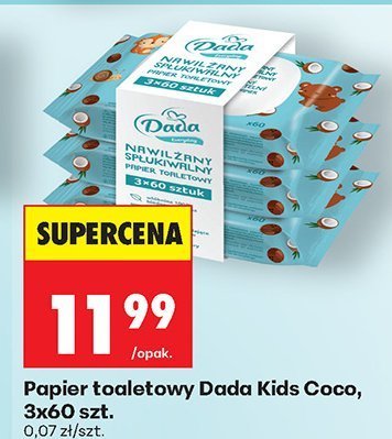 Papier toaletowy Kids Coco, 3x60 szt. promocja w Biedronka