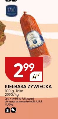 Kiełbasa żywiecka promocja w Chata Polska