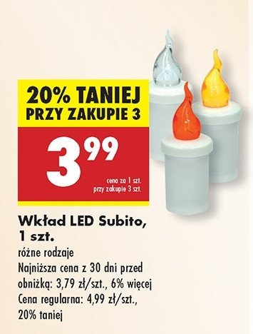 Wkład led 30 dni biały Subito promocja
