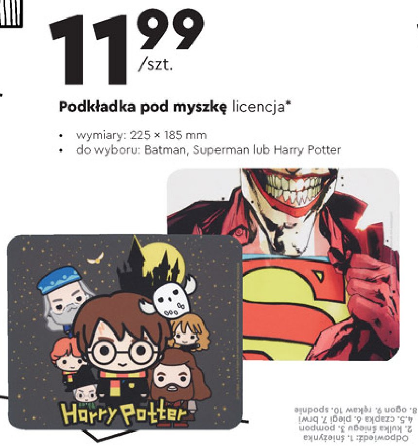Podk艂adka pod mysz 22.5 x 18.5 cm harry potter promocja