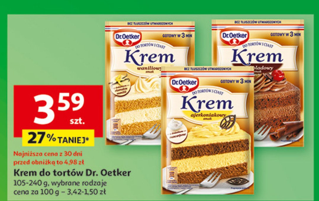 Krem do tortów ajerkoniakowy Dr. oetker promocja