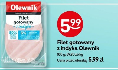 Filet gotowany z indyka Olewnik promocja w Żabka