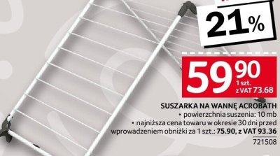 Suszarka NA WANNE ACROBATH Vileda promocja w Selgros