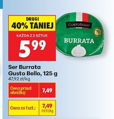 Ser Burrata  promocja w Biedronka