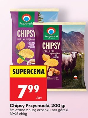 Chipsy Przysnacki śmietana z nutą czosnku, ser górski promocja w Biedronka