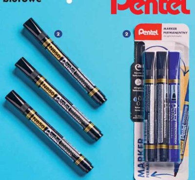 Marker permanentny z okrągłą końcówką 3 szt.  promocja w Biedronka