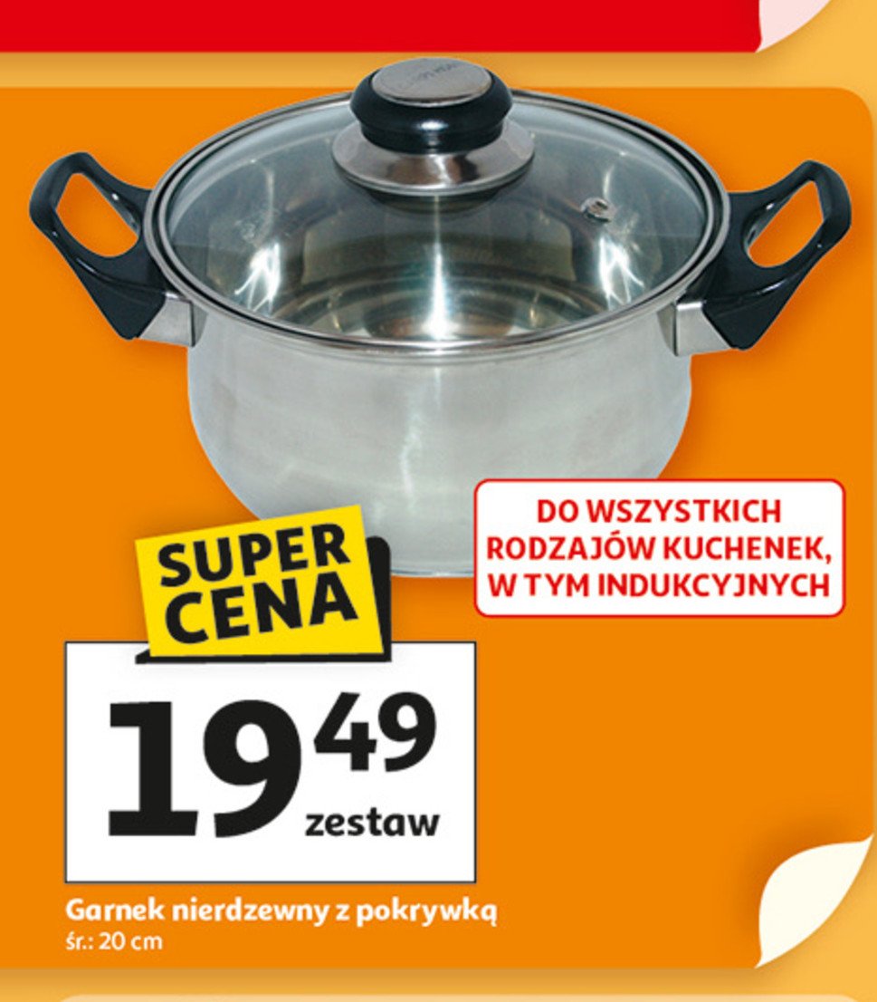 Garnek nierdzewny 20 cm promocja w Auchan
