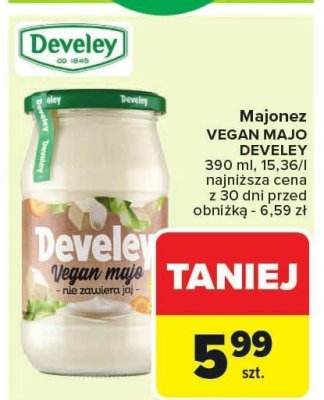 Majonez VEGAN MAJO DEVELEY promocja w Carrefour