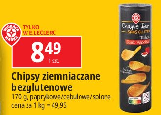 Chipsy bezglutenowe solone Wiod膮ca marka chaque jour promocja